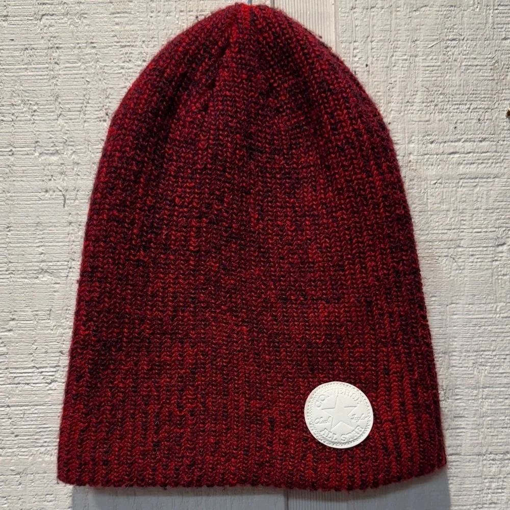Converse All Star Red & Blue Knit Beanie hat